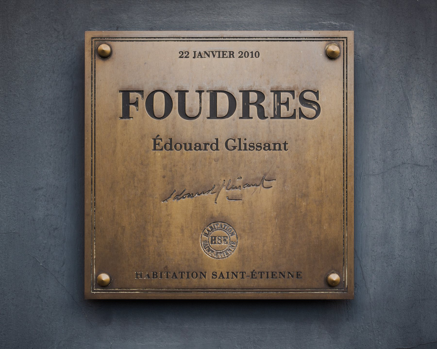 Plaque Édouard Glissant