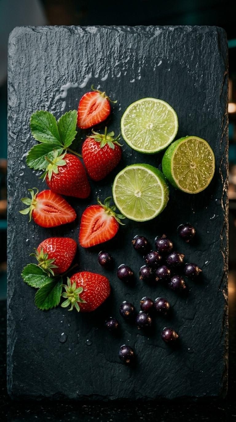 Nature morte de fruits pour les cocktails Rhum HSE