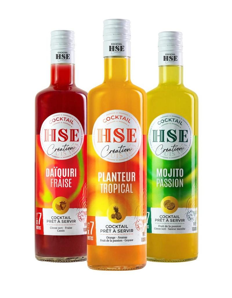 Packshot des cocktails prêts à servir Rhum HSE
