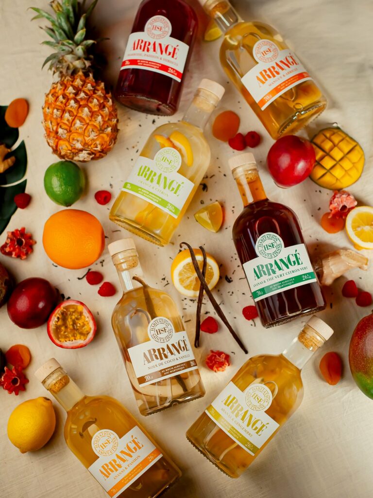 La gamme à plat, fruits frais