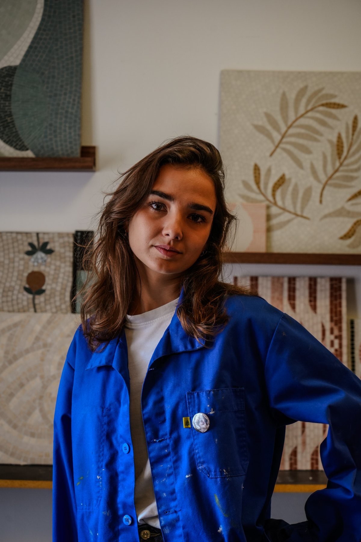 Portrait, bleu de travail